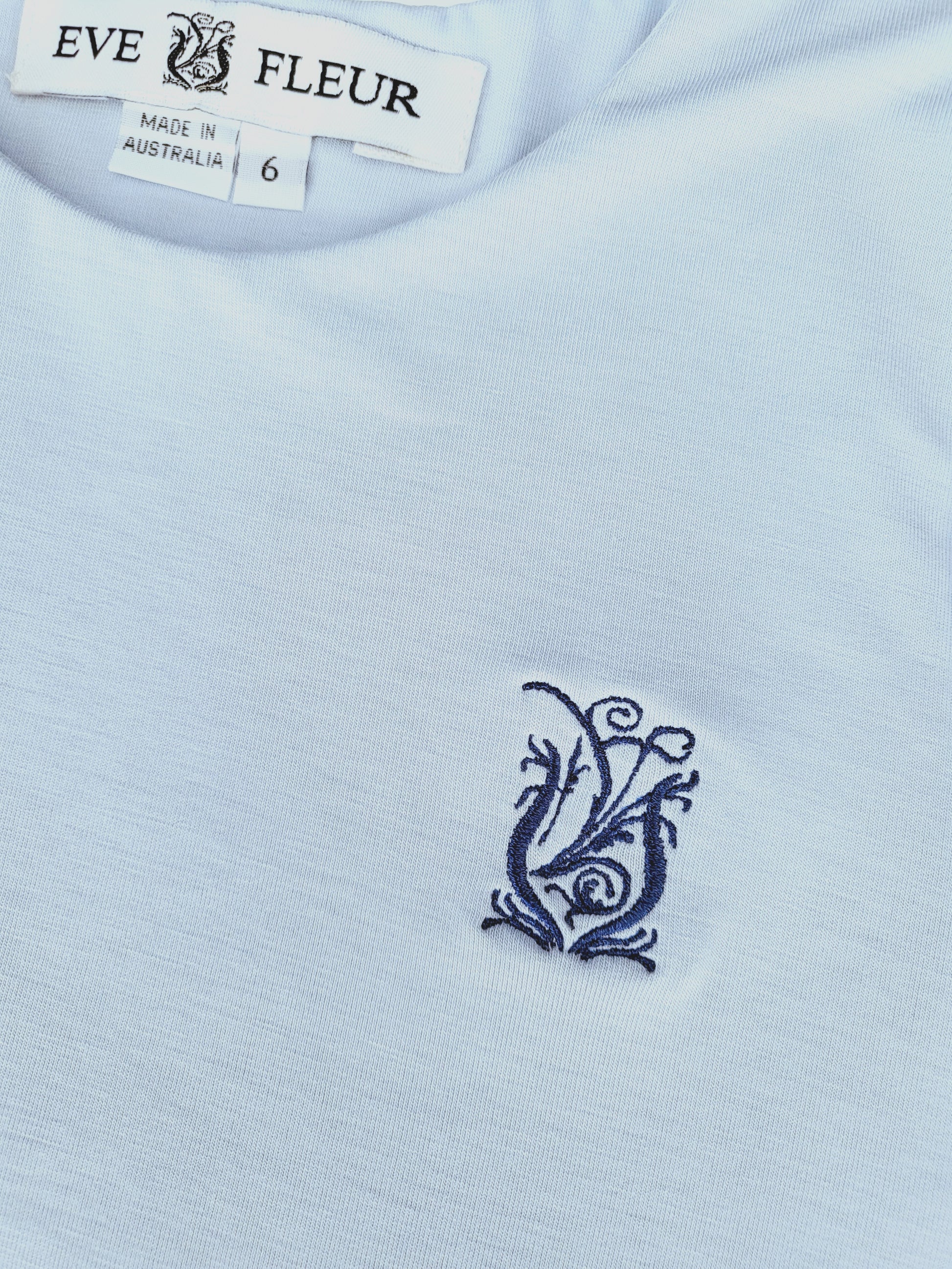 Eve Fleur - EMF Shielding Kids Tee Shirt - Sky Blue - Schild