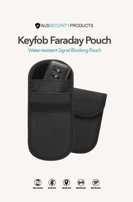Aus Security Key Fob Water-resistant RF Blocking Faraday Pouch