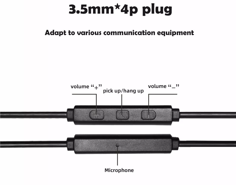ibrain Wired EMF Protection Air Tube Headset - Schild