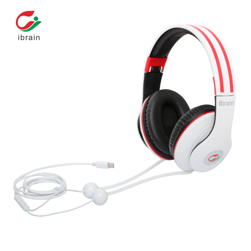 ibrain Wired EMF Protection Air Tube Headset - Schild