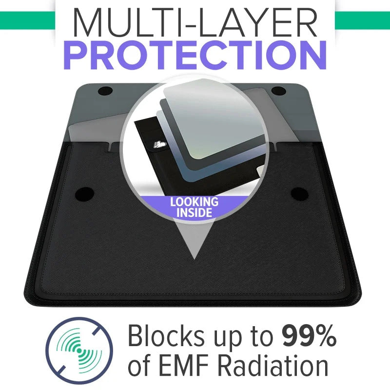 DefenderShield Laptop EMF Radiation Protection + Safety Sleeve - Large Up to 15" Laptops - Schild