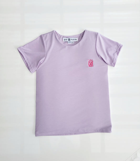 Eve Fleur - EMF Shielding Kids Tee Shirt - Lilac - Schild