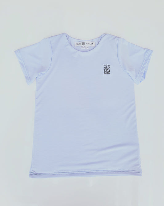 Eve Fleur - EMF Shielding Kids Tee Shirt - Sky Blue - Schild