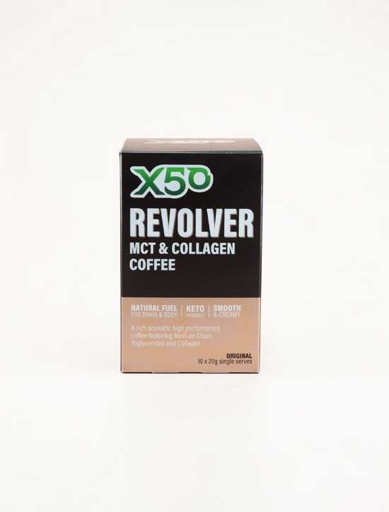 X50 Revolver MCT & Collagen Coffee - Schild