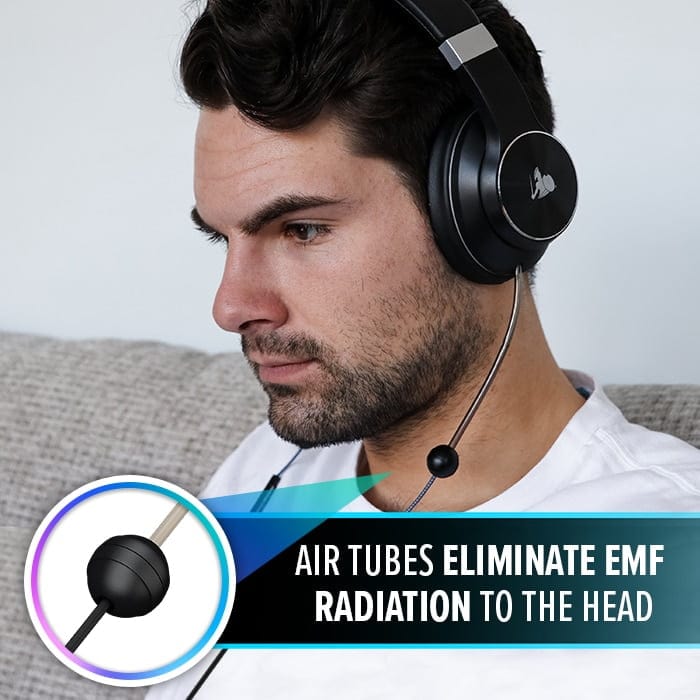 Defender Shield EMF Radiation-Free Air Tube Over-Ear Headphones