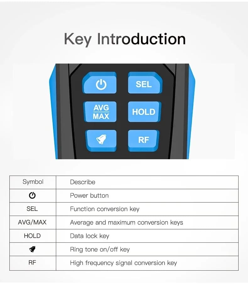 MESTEK EMF02R Electromagnetic Field & RF Radiation Detector