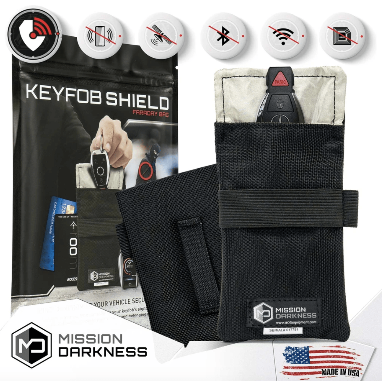 MISSION DARKNESS FARADAY BAG FOR KEY FOBS TWIN PACK