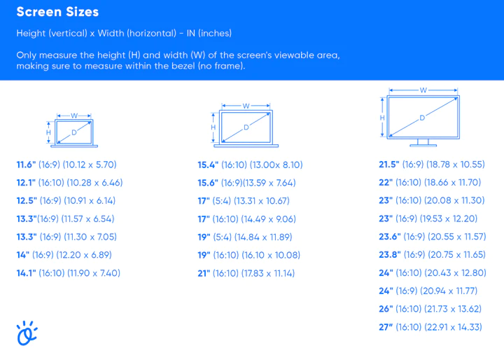 Ocushield - Anti Blue Light Screen Protector For Laptops, Monitors and PCs with privacy filter