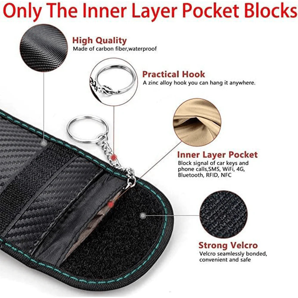 Aus Security Products - Water-resistant RF Blocking Key Fob Faraday Pouch
