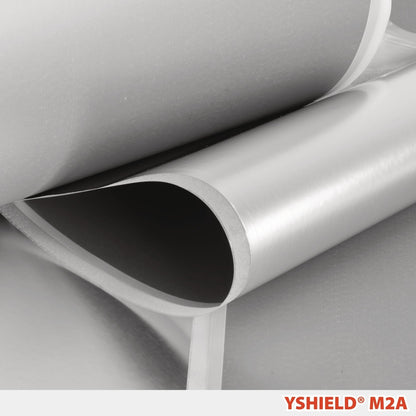 YSHIELD® M2A | Magnetic field shielding foil with aluminum surface | Width 21 cm | 1 Meter