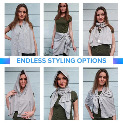 DefenderShield EMF Radiation Protection Scarf - Schild