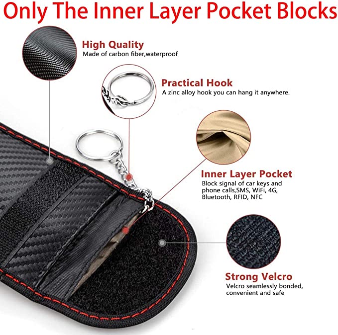 Aus Security Products - Water-resistant RF Blocking Key Fob Faraday Pouch - Schild