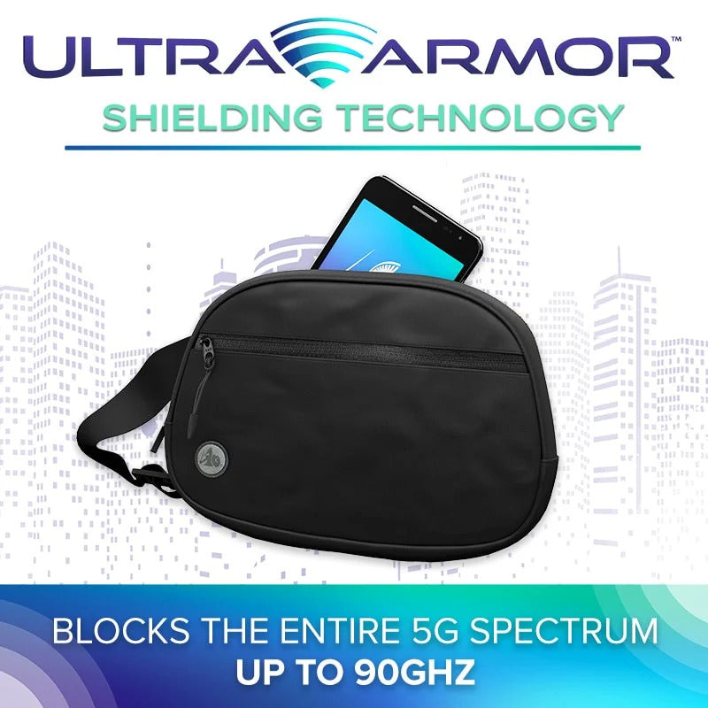 DefenderShield EMF Radiation Blocking Hip Bag / Fanny Pack - Schild