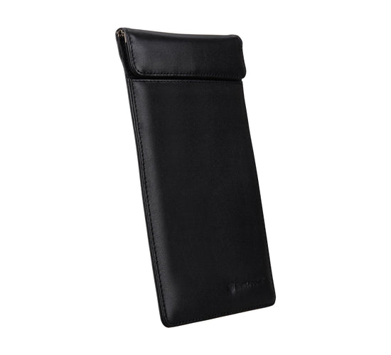 SILENT POCKET Leather Faraday Sleeve For Phones SMALL - Schild