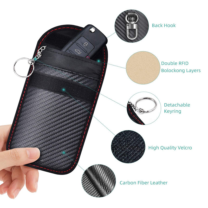 Aus Security Products - Water-resistant RF Blocking Key Fob Faraday Pouch - Schild