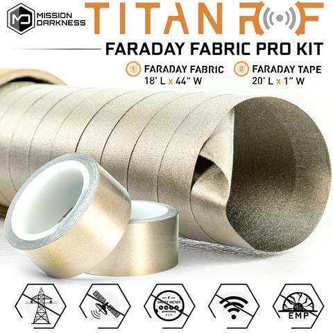 MISSION DARKNESS™ TITANRF FARADAY FABRIC ROLL STANDARD (18ft x 44in W) - Schild