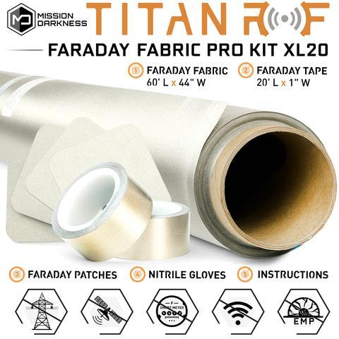 MISSION DARKNESS™ TITANRF FARADAY FABRIC ROLL XL20 (60ft x 44in W) - Schild
