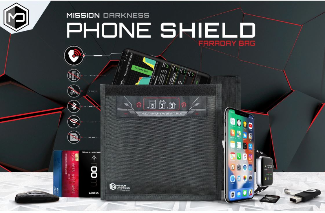 MISSION DARKNESS FARADAY BAG FOR PHONES NON WINDOW - Schild