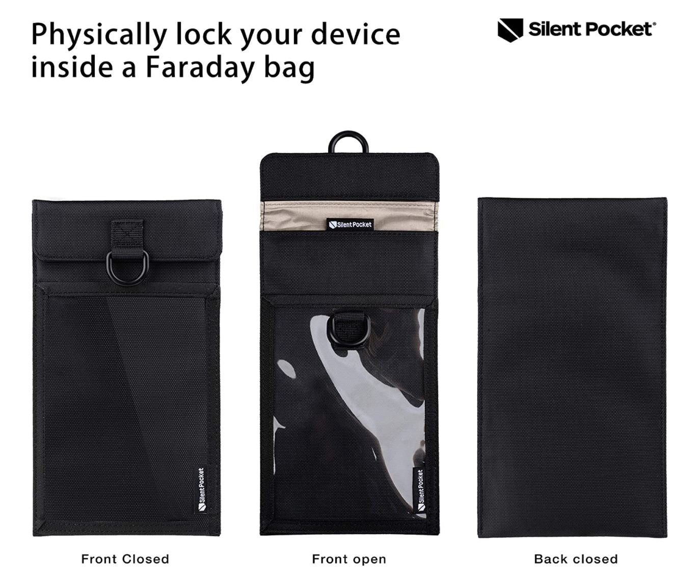 SILENT POCKET Faraday Lock Sleeve LOTO (Small, Medium) - Schild