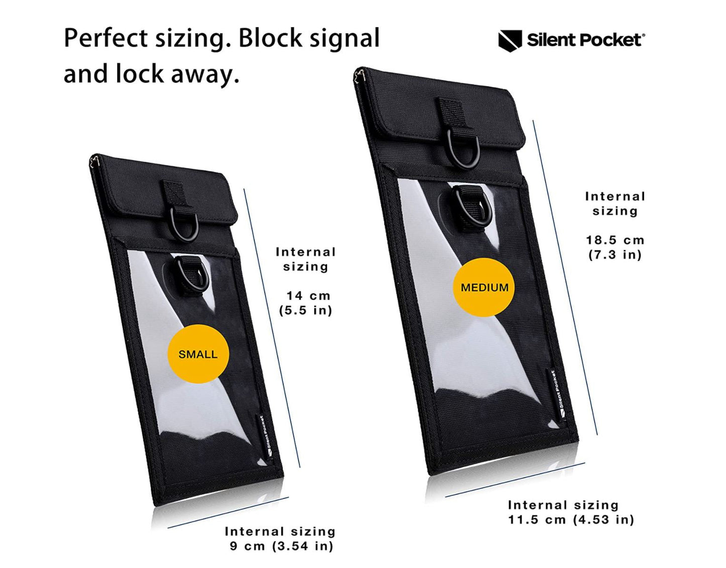 SILENT POCKET Faraday Lock Sleeve LOTO (Small, Medium) - Schild