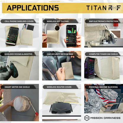 Mission Darkness™ TitanRF Faraday Fabric Panel - Schild
