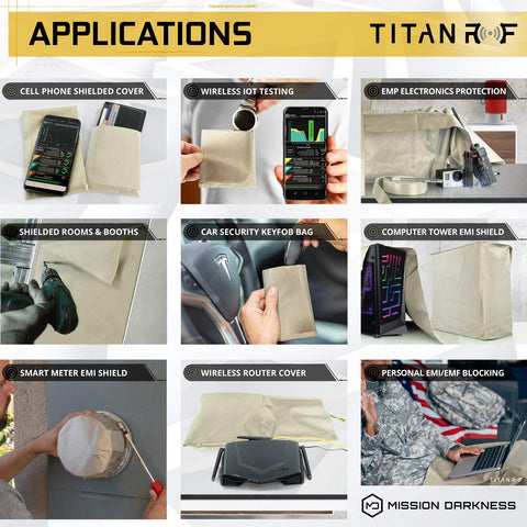 MISSION DARKNESS™ TITANRF FARADAY FABRIC PACK - Schild