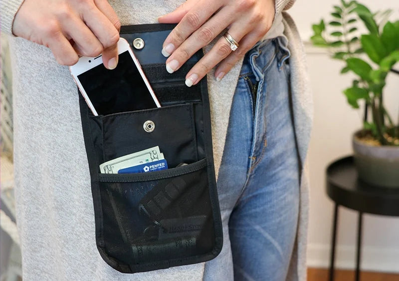 DefenderShield ConcealShield Cell Phone Faraday Travel Bag – EMF + RFID Blocking Privacy Pouch - Schild