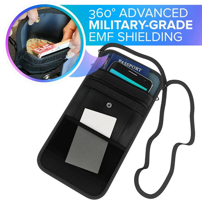 DefenderShield ConcealShield Cell Phone Faraday Travel Bag – EMF + RFID Blocking Privacy Pouch - Schild