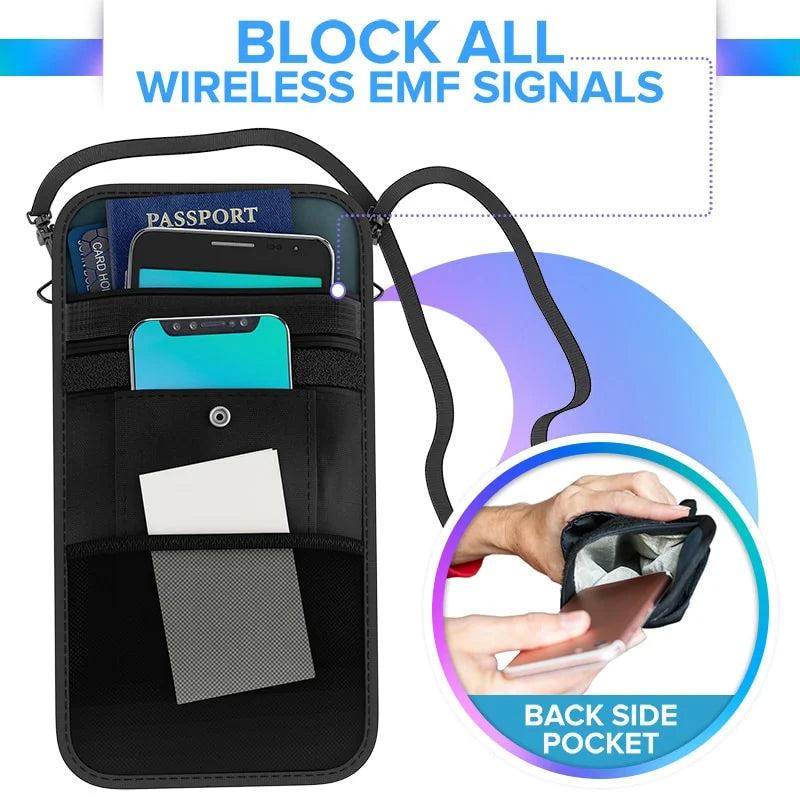 DefenderShield ConcealShield Cell Phone Faraday Travel Bag – EMF + RFID Blocking Privacy Pouch - Schild