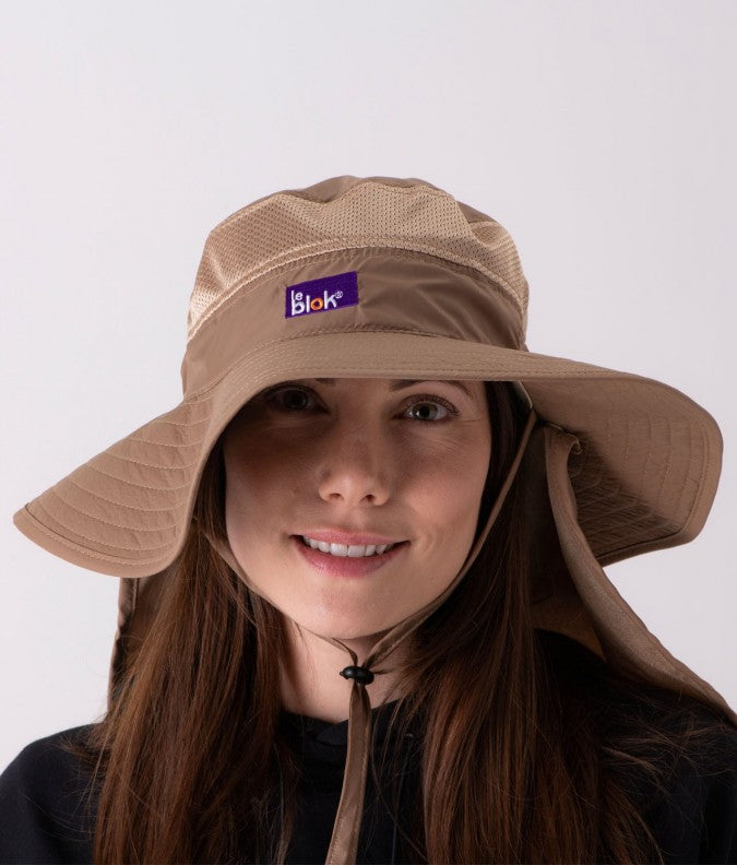 Leblok EMF Shielding Safari Hat with 100% UV Protection - Schild