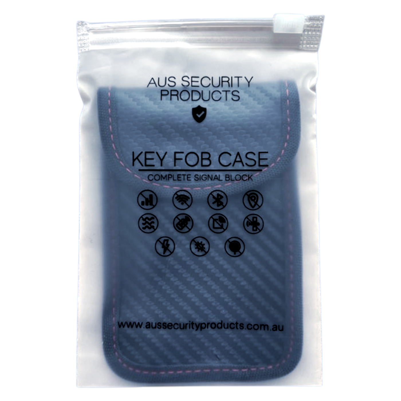 Aus Security Products - Water-resistant RF Blocking Key Fob Faraday Pouch - Schild